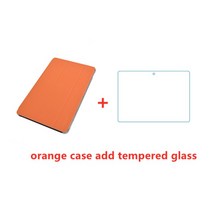 ebook리더기 이북 북 전자책 단말기 전자북Teclast T40 Pro 10.4 "태블릿 Pc 용 케이스 커버 T50 + 필름 선물용 초박형 Pu 가죽, 09 Orange add glass, For T50