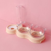 반려동물 자동급식기 자동배식기 대용량 고양이 자동 급수기 습식 및 건식 분리 개밥 용기 식수 그릇 애완 동물 용품, 케이