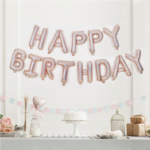 써봄풍선 생일축하파티 풍선세트 Happy Birthday 알파벳풍선, 골드