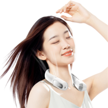 운동 휴대용 무선 목걸이선풍기 대용량 4000mah선풍기 휴대용 간편 넥밴드 선풍기, 그린색