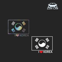 찐카 태극기 포인트 차량용 데칼스티커 ZCP-43, 블랙, 소형