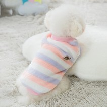 강아지 고양이 옷 따듯한 극세사 부드러운 기모 티셔츠 실내복 수면옷, 핑크