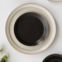 히츠키코보 타블도트 베이직 무광접시 카페 플레이트, 블랙