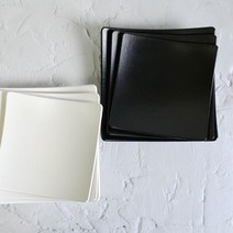 사각 깊은접시 정사각접시 오목접시 플레이팅접시, 크림, 1개