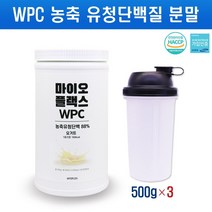 유청 단백질 분말 WPC 균형단백질 가루 프로틴 쉐이크 파우더 BCAA 류신 필수 아미노산 맛있는 요거트맛 유청가루 남성 여성 노인 청소년 근육보충제, 3set, 500g