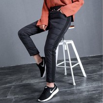 신축성있는 구스다운 우모바지 패딩 팬츠 방한 우모복 3XL