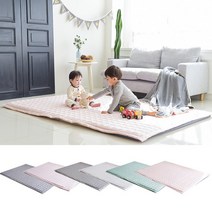 [비비엔다] 놀이매트용 순면커버 (280x140cm), 전체색:갤럭시