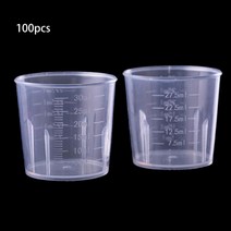 측량장비 100Pcs 30ML 에폭시 수지 플라스틱 측정 컵 키트 수지 금형 쥬얼리 만들기