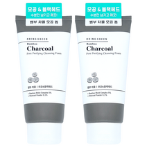 브링그린 뱀부 차콜 모공 정화 클렌징 폼 300ml 1+1 매끈하고 윤기 있는 피부 완성, 2개