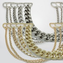 오렌지마인글로벌 가방 끈 손잡이 디링 D링 줄 메탈 체인 가죽 숄더 크로스 D O 사각 링 부자재 부재료 국내생산, BDG02-1(골드 6mmx30cm)