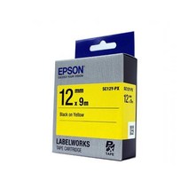 [키리베] 엡손 테이프카트리지 SC12Y(12mm Yellow Black)