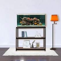 수조받침대 어항선반 축양장 3단 800 x 500 x 1200, 블랙