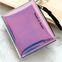 레인보우 여성 목걸이 에나멜 반지갑