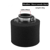 높은 흐름 공기 필터 포드 시스템 스폰지 클리너 클램프 온 110cc 125cc 150cc 250cc 구덩이 자전거 Pitbike 오토바이 먼지 핏 자전거 스쿠터, black Z 38