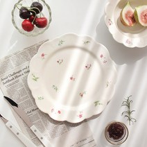 데이즈룸 코벤트가든 빈티지 플레이트 베리플라워 접시 22cm 1P, 혼합색상