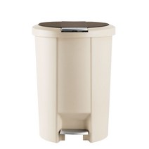 업소용 대용량 페달 휴지통 1p, 유니콘 리스토 휴지통_(반원 50L 브라운 1p)