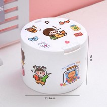 머리핀정리대 버튼 데스크탑 스토리지 박스 Kawaii 귀여운 플라스틱 주최자 케이스 뚜껑 Jewlery 잡화 머리핀 립스틱 사무실 홈 도매, 1 Gird 2