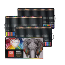 KALOUR 전문가용 180색 유성 색연필 코끼리 틴박스, 2셑, 72색