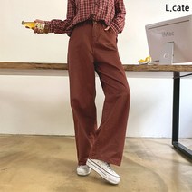 엘케이트 엘케이트 여자 긴바지 LRP396 여성 무지 와이드 컬러 팬츠