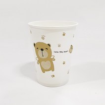 [음료용 종이컵] 9온스 곰돌이 (100개), 단품