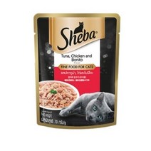 쉬바 고양이 주식 파우치 참치와 닭고기, 70g, 10개