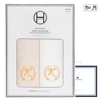 송월 카이저 40수 코마 160g 2매 선물세트(쇼핑백) 호텔수건 답례품, 골고루(랜덤)