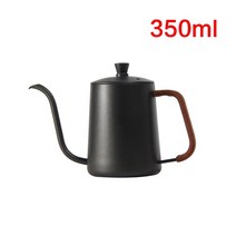 드립 주전자 350ml 600ml 커피 티 포트 비 스틱 코팅 식품 학년 스테인레스 스틸 구즈넥 드립 주전자 백조 목 얇은 입, 절연 B 350ml