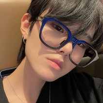 얼굴 큰 남자 남성 굵은 뿔테 레트로 오버사이즈 빅사이즈 블랙 투명안경