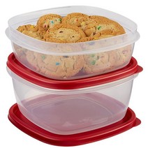 Rubbermaid Easy Find Lids 식품 보관 용기 4피스 세트 레드 (1787251)194701, 2-Pack