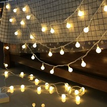 크리스마스트리 10m 6m 패어리 갈런드 LED 볼 스트링 라이트방수 크리스마스 트리 식 홈 야외 웨딩 식 배터리 전원, Warm white_3m 20 leds