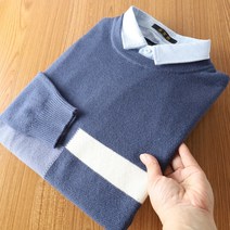 남성케쥬얼셔츠 손님의 제물 원단 소프트 찰 이지 ODM 잔품 비지니스 캐쥬얼 셔츠칼라 페이크투피스 니트 2716272548