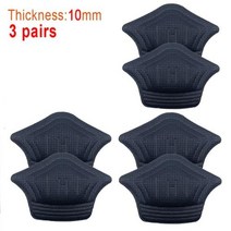 깔창 중족골 양털 평발아치 오다리 3pair6pcs 스포츠 신발에 대 한 패치 발 뒤꿈치 패드 다시 스티커 조정 가능한 크기 Antiwear 피트 쿠션 삽입 깔 창, Black-10mm+3pair