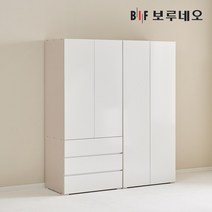 보루네오 비컴 1600 J세트 장롱 장농 이불장 미니 아이 작은방 원룸 슬림 5자 6자, 화이트 BC046