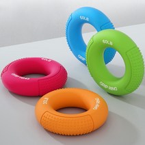 [PKG] 소음 없는 실리콘 악력기 고급 도넛형 초급용 선수용 단계별 색상, [옐로우 30LB]
