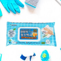 new 유한그린텍 마법의 60매 찌든때제거 기름때제거 청소 물티슈 다기능세정제 판촉물, 단품