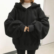 퀸앤조이 심플 기모 후드 맨투맨