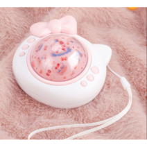 kt고양이 손난로 무드등 겸용 스트랩 포함 핫팩 USB 충전식 양면발열 핸디워머 미니하팩 선물용 2단계온도 조절 1200/2400mAh, 핑크 kt, 2400mAh