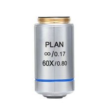 저무리 실버 생물 현미경 4X 10X 20X 40X 100X 무한대 계획 Olympus, 05 60X