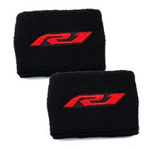 야마하 R1 YZF-R1 YZFR1 YZF R1M 오토바이 프론트 브레이크 저수지 양말 유체 오일 탱크 커버 시스 슬리브 & 키 체인 열쇠 고리, 2 piece socks-Red