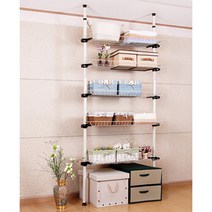 [둘더스] 철망선반 5단 고정행거 605, 상세 설명 참조