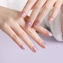 티올라 붙이는 볼륨 젤 네일 스티커 스파클링퍼플
