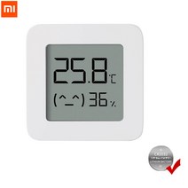 디지털온도계 체온계 온습도계 온도센서 정확한습도계XIAOMI Mijia 블루투스 온도계 2 Xiaomi 홈 LCD 무선, 한개옵션1, 한개옵션0