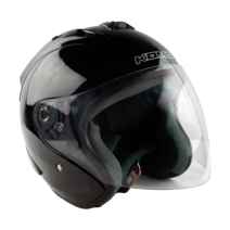 코모668헬멧 KOMO668 투명실드 스모그실드 칼라실드 배달헬멧 출퇴근헬멧 스쿠터 오토바이 헬멧 오픈페이스, L, 검정색