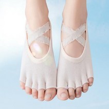 발가락 오픈 토삭스 필라테스 양말 X스트랩 플라잉 요가 홈트, 핑크