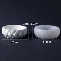 즙이 많은 식물을 위한 콘크리트 화분 실리콘 몰드 3 x 수공예 몰드, B