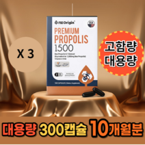 기침 가래 몸속 코 감기 축농증 염증 에좋은 영양제 입병 혓바늘 구내염 마른 기침 비염 기관지염 약 3개월분 대용량 뉴질랜드산 프로폴리스 최대함량 비타민E 건강기능식품 식약처 인증, 3상자(300캡슐) 10개월분_사은품패치