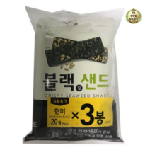 라이브잇 풀무원 블랙김샌드 현미 스낵, 15개입, 20g