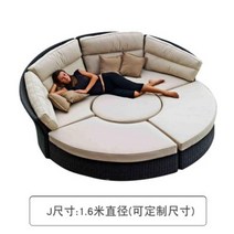 썬베드 휴양지 테라스 침대 펜션 카페 정원 야외침대 호텔 리셉션 소파, J형