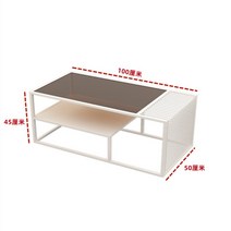 좌식테이블 거실 낮은 좌식 커피 베란다 발코니 티 다용도 창가 테이블 책상, 미색 + 갈색 유리 100x50x45