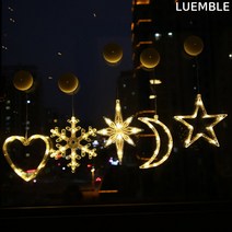 코데니 인테리어 LED 조명 거실 창문 유리 가정 매장 업소 윈도우 크리스마스 무드등, 달